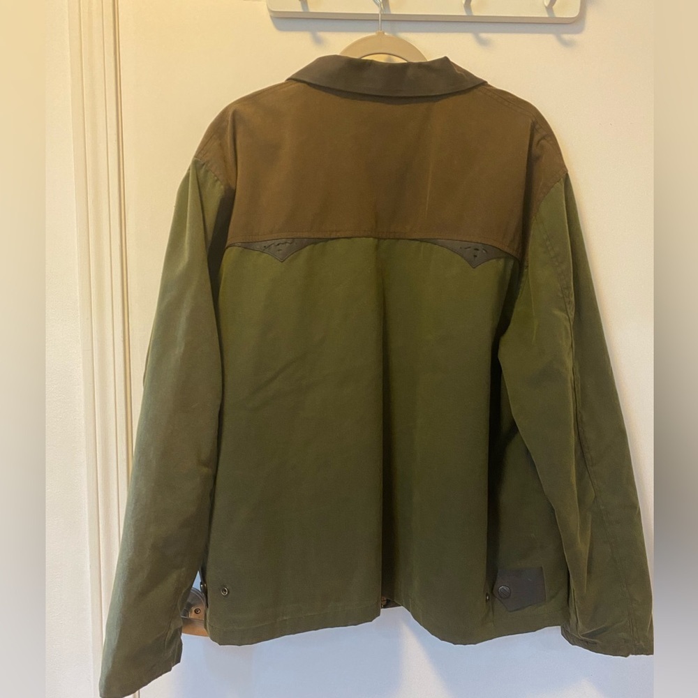 Kakado Traders Australia Men’s Oilskin Green/Brown Jacket, Size L* - Picture 4 of 7